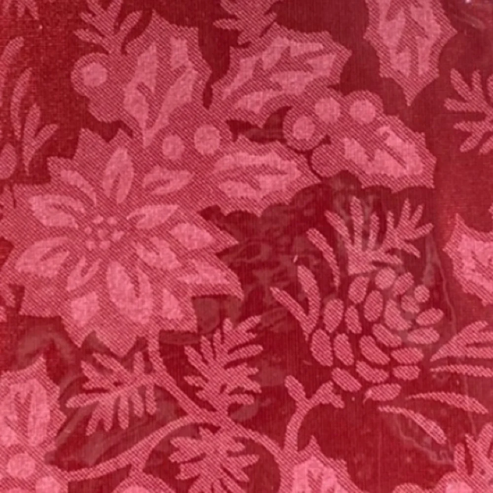 Natco Home Poinsettia & Holly Damask 70” Round Tablecloth Christmas Decor